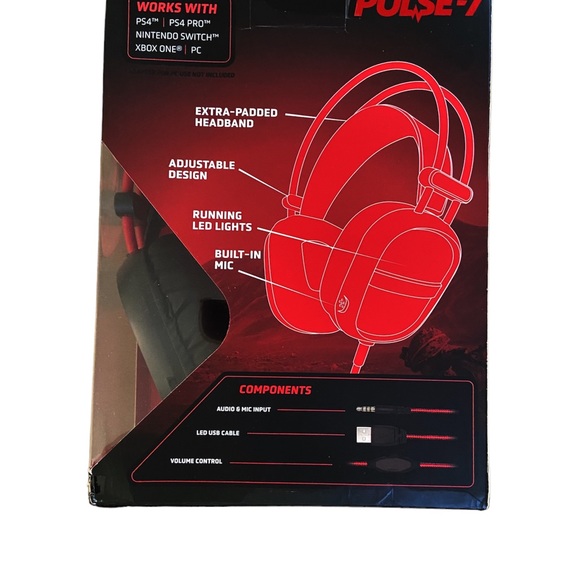 Packard Bell PBX Pulse-7 Elite Gaming Headset w/LED Lights New - Picture 5 of 9